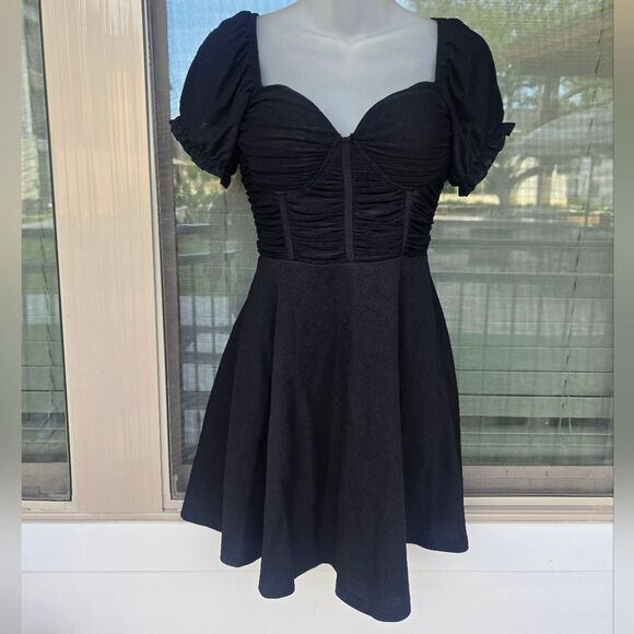 Windsor Darling Sweetheart Skater Dress In Black NWT Sz M - Picture 8 of 11